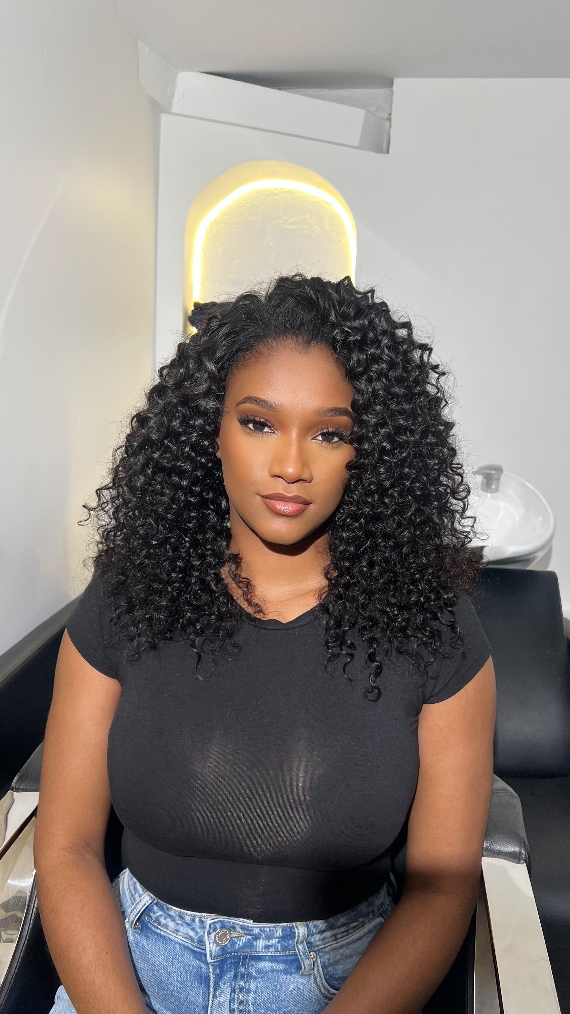 Wig flip over deep curl