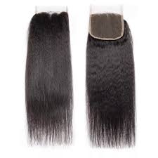 Closure 4x4 tulle transparente kinky straight